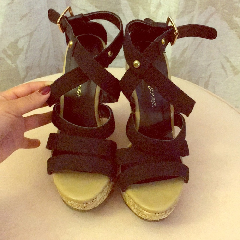 Black Summer Wedges